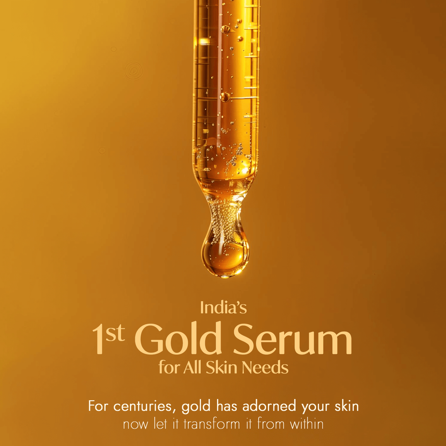 An infographic for 24K Gold Leaf Skin Brightening Serum.