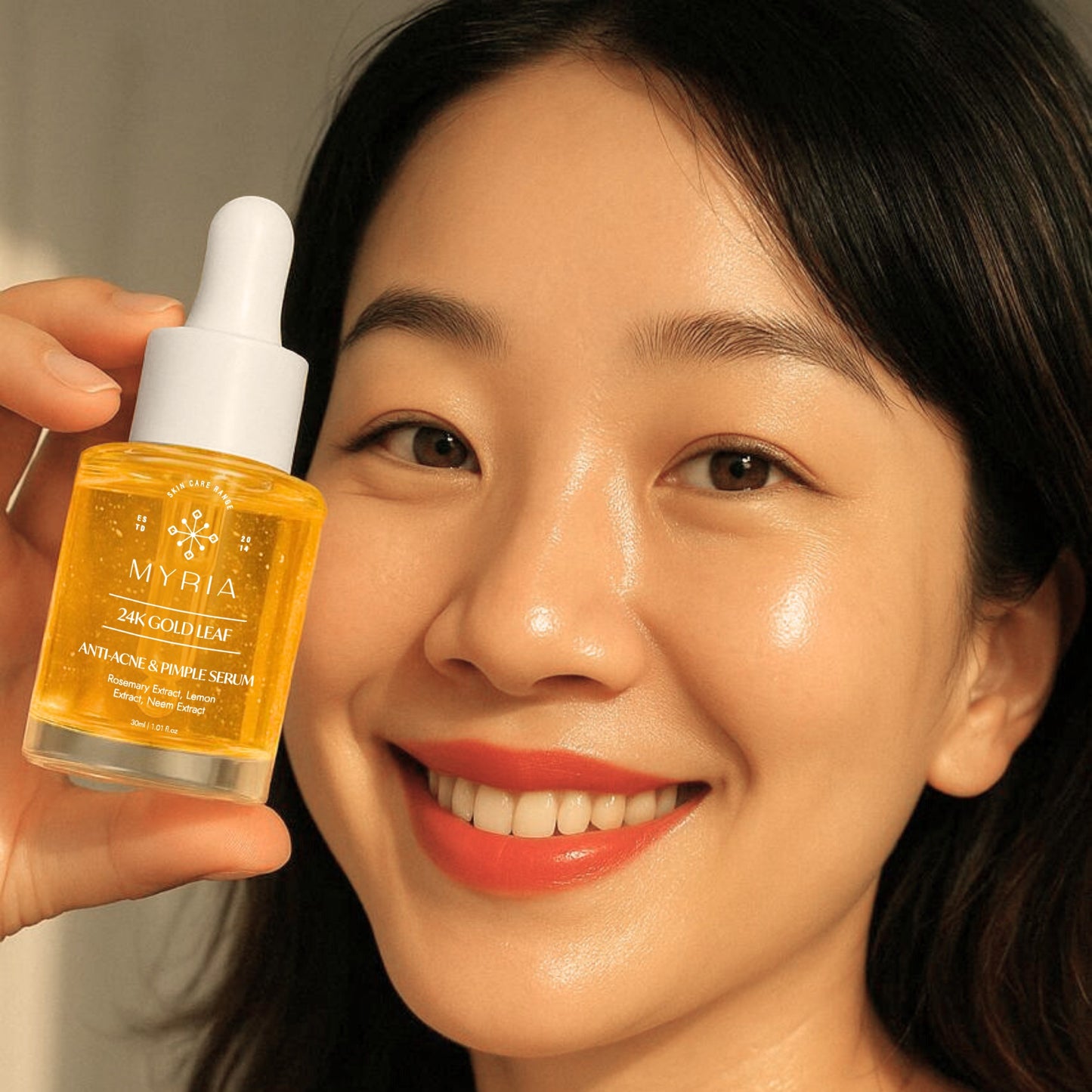 Myria 24K Pure Gold Leaf Anti Acne & Pimples Serum