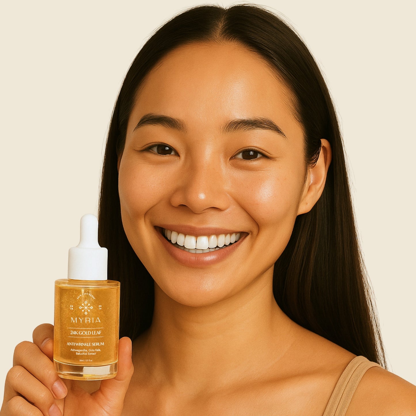 Myria 24K Pure Gold Leaf Anti Wrinkles Serum