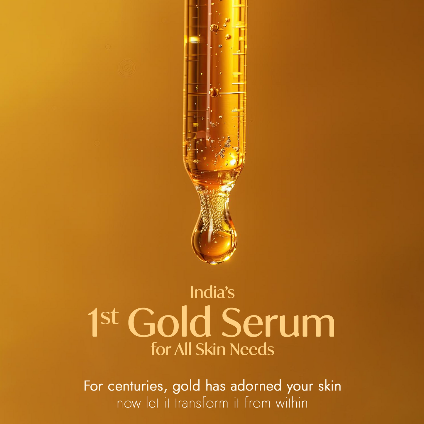 An infographic for 24K Gold Leaf Skin Brightening Serum.