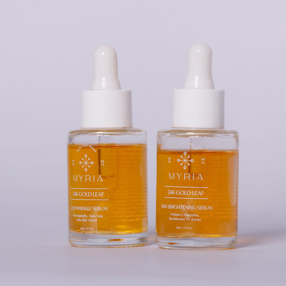 Myria 24K Pure Anti Wrinkle Serum + Skin Brightening Serum