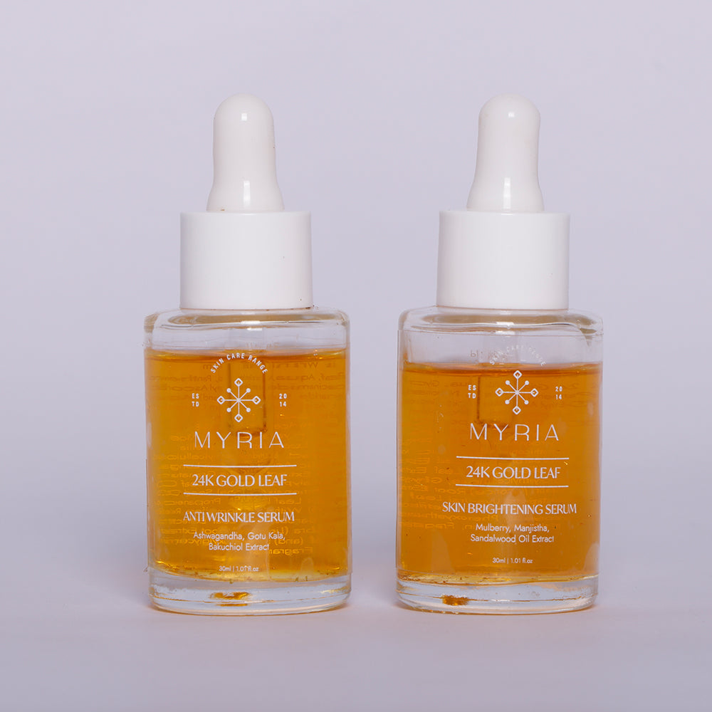 Myria 24K Pure Anti Wrinkle Serum + Skin Brightening Serum